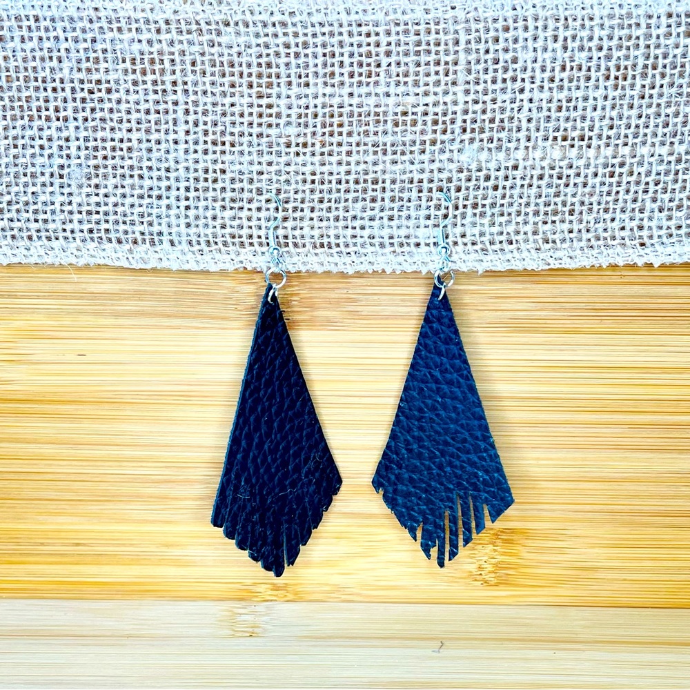 Black Fringe Earrings
